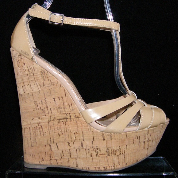 Steve Madden Capeesh t-strap cork wedges 7.5M - Picture 2 of 8